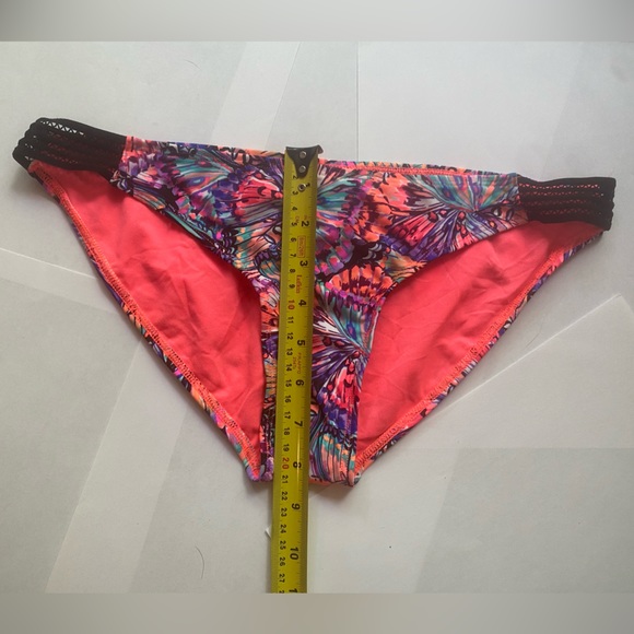 2 pcs NWT Body Glove Fly Ivy Strappy Top + Lace Hipster Bottom Butterfly Print - Picture 10 of 16